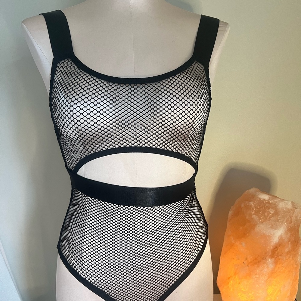 Black Mesh Bodysuit